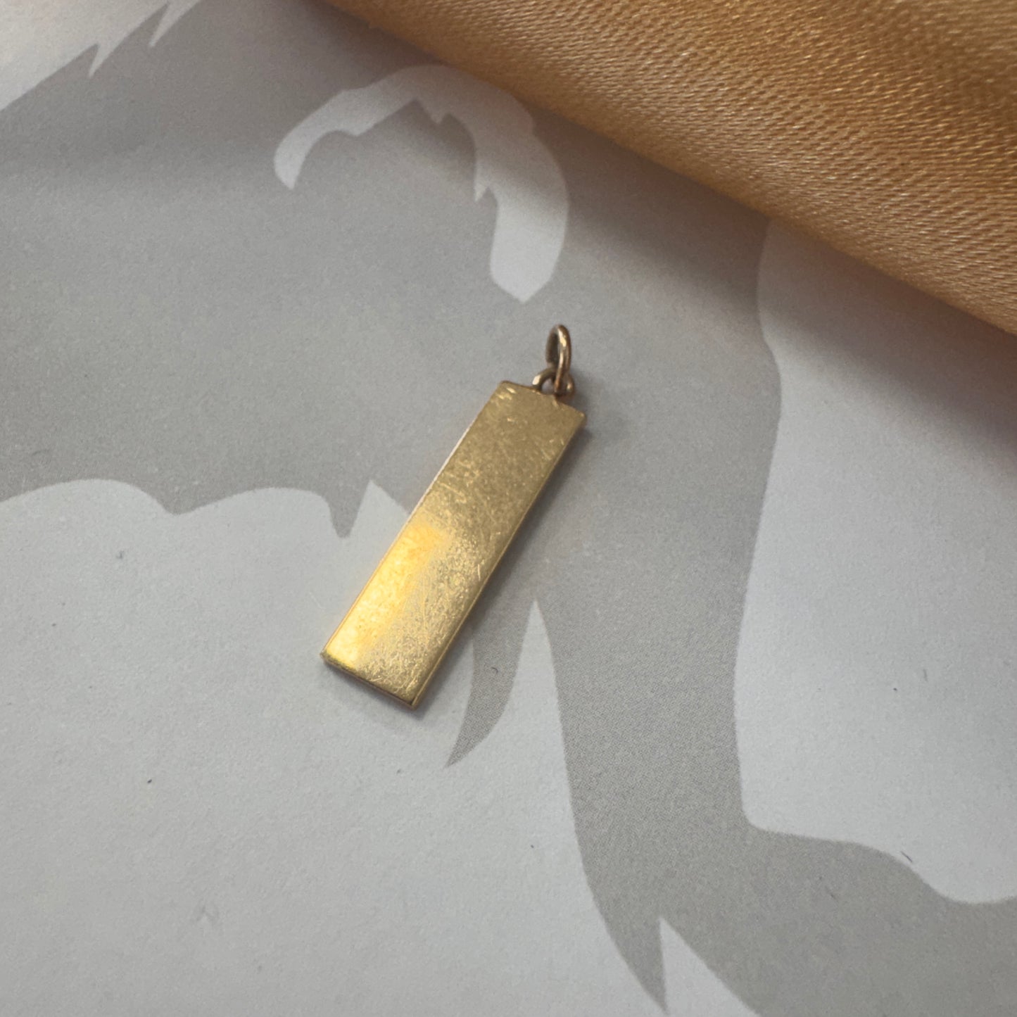 9ct Gold Hallmarked Gold Bar Charm