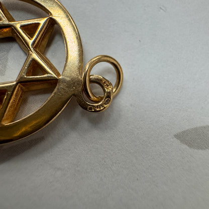 9ct Gold Star of David Pendant