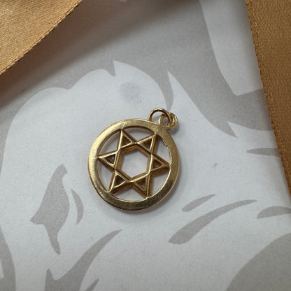 9ct Gold Star of David Pendant
