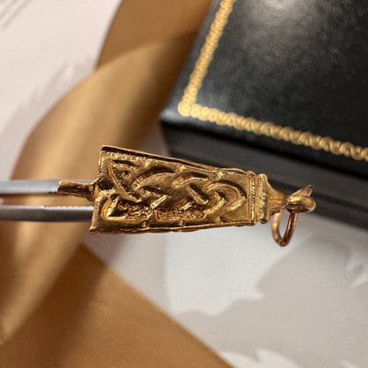 9ct Yellow Gold Harp Charm