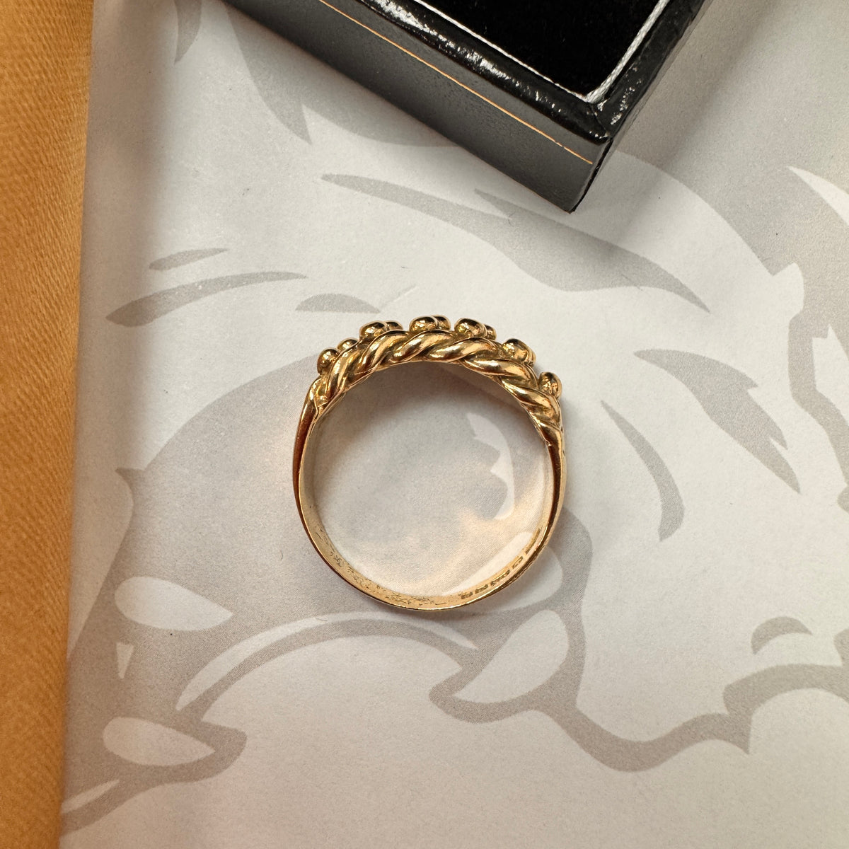 9ct Yellow Gold Gents Keeper Ring