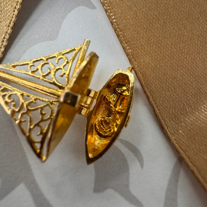 9ct Gold Opening Boat Charm Pendant