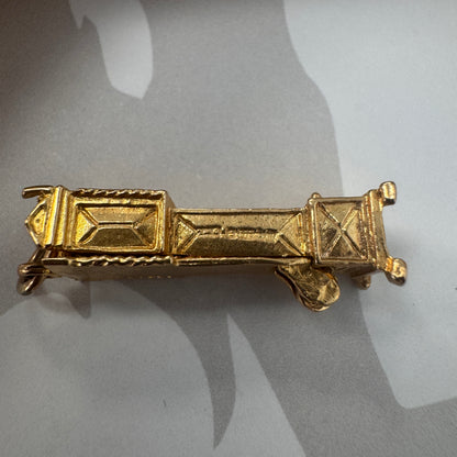 Vintage 9ct Gold Opening Grandfather Clock Charm