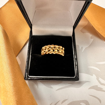 9ct Yellow Gold Gents Keeper Ring