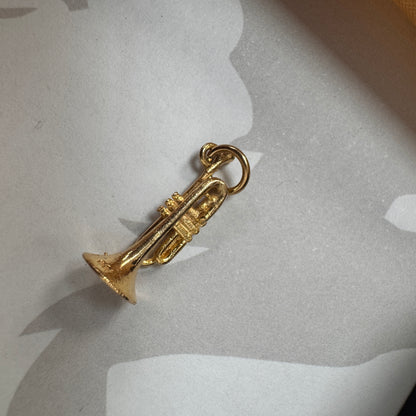 9ct Yellow Gold Trumpet Charm