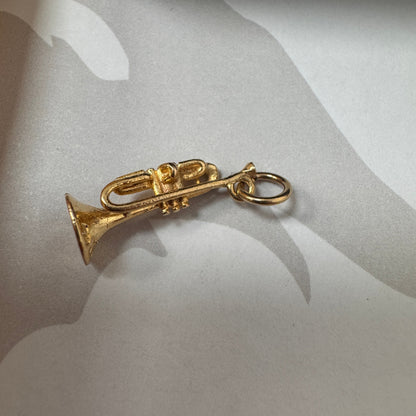 9ct Yellow Gold Trumpet Charm