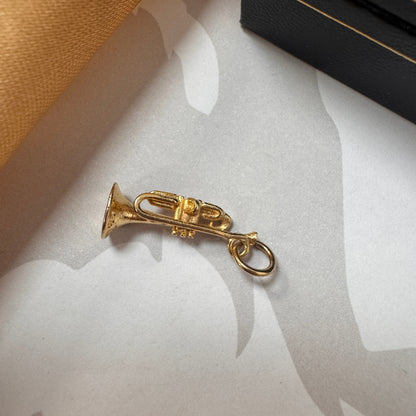 9ct Yellow Gold Trumpet Charm