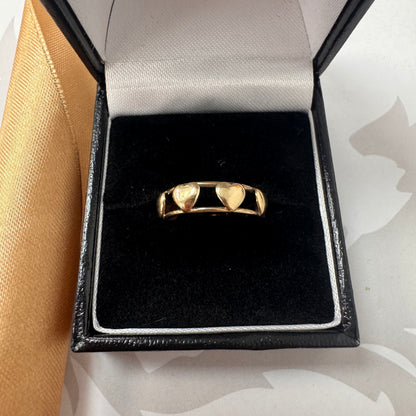 9ct Yellow Gold Heart Design Ring