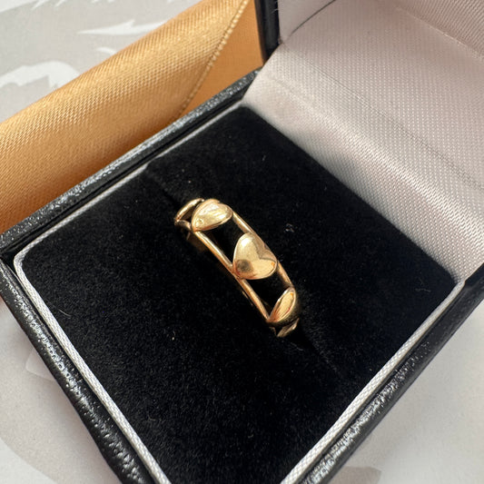 9ct Yellow Gold Heart Design Ring