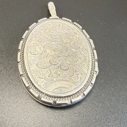 Antique Victorian Sterling Silver Aesthetic Period Locket c1890 19.1g