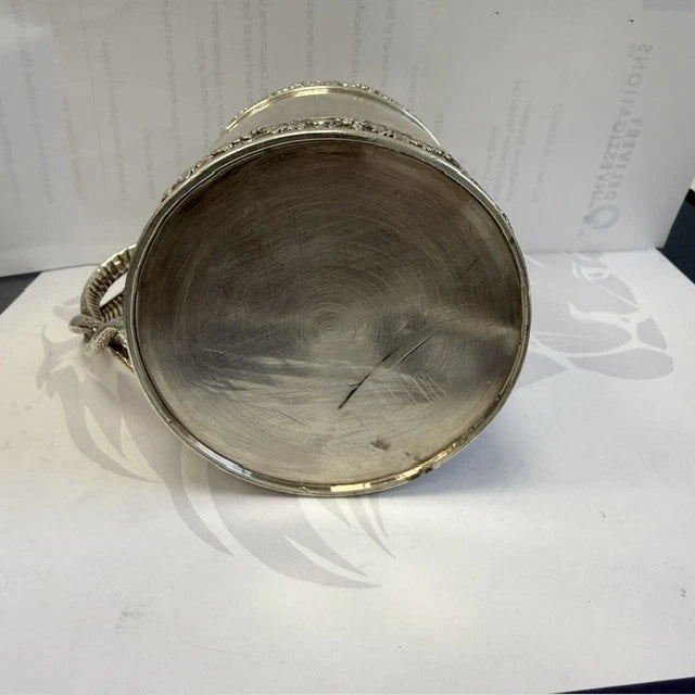 Georgian Sterling Silver Christening Mug Snake Handle Emes Barnard London 1812
