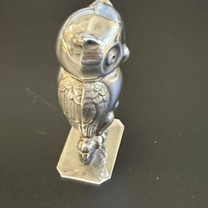 Topazio Portugal 925 Sterling Silver Owl Figurine Standing Model 21.5g