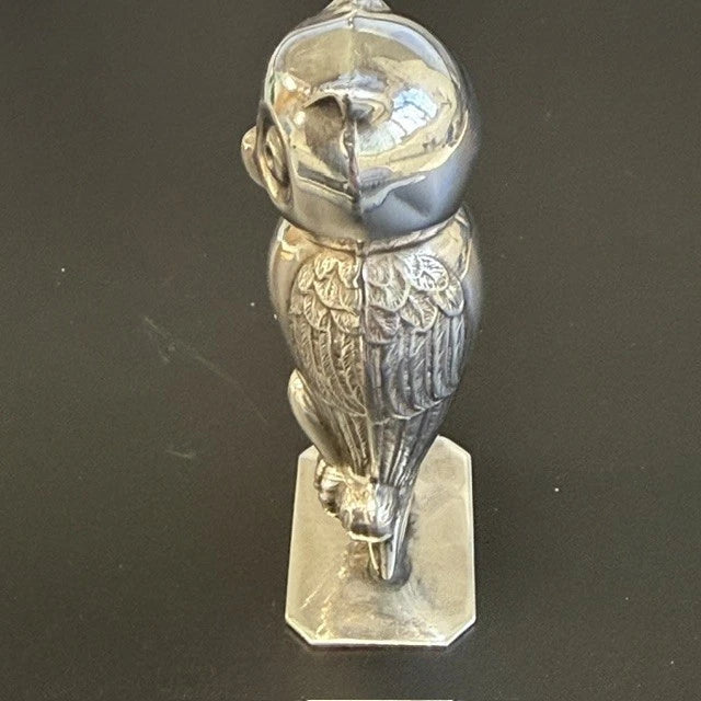 Topazio Portugal 925 Sterling Silver Owl Figurine Standing Model 21.5g