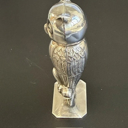 Topazio Portugal 925 Sterling Silver Owl Figurine Standing Model 21.5g