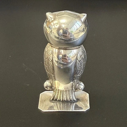 Topazio Portugal 925 Sterling Silver Owl Figurine Standing Model 21.5g