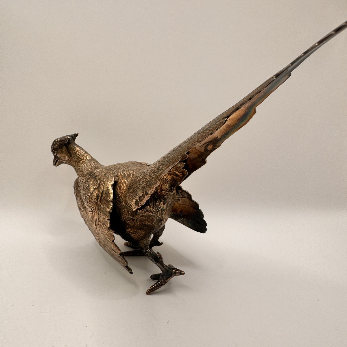Sterling Silver White Pheasant Figurine – view 4