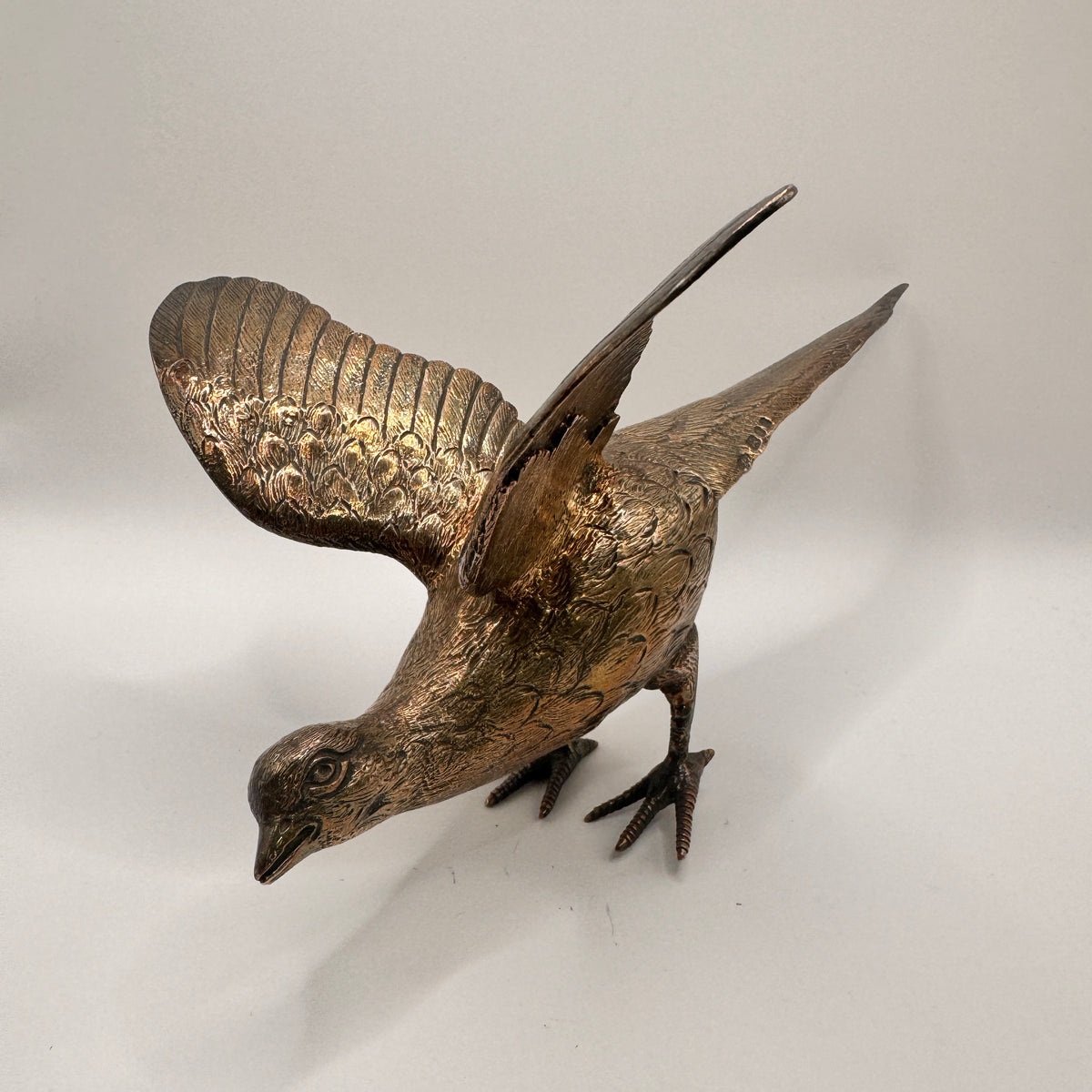 Sterling White Silver Pheasant Figurine