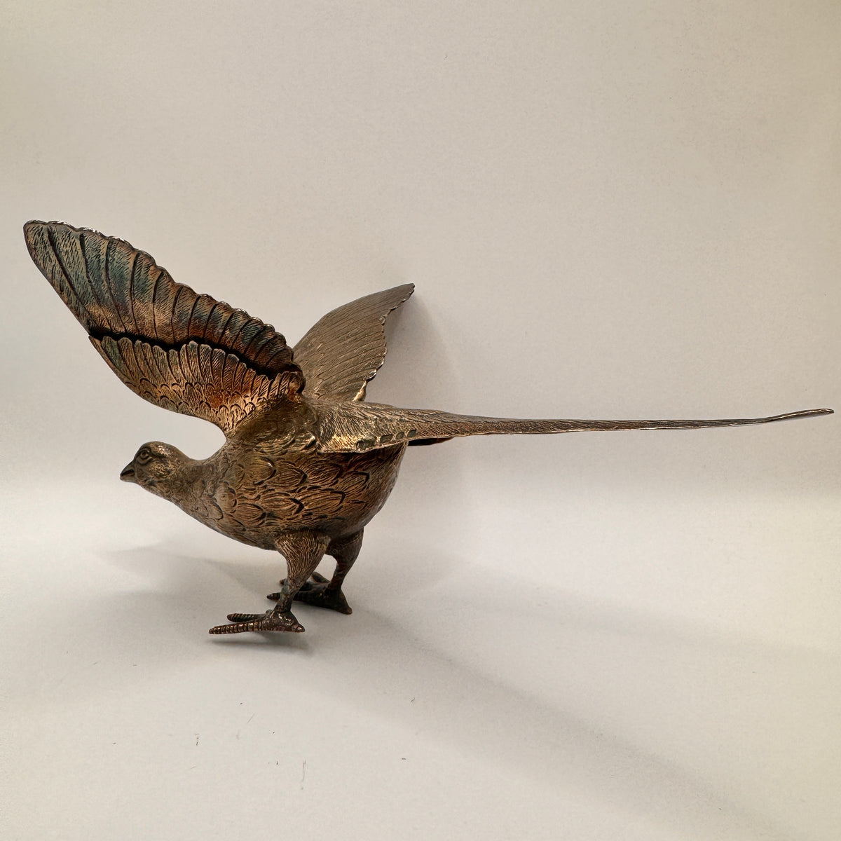 Sterling White Silver Pheasant Figurine – view 4
