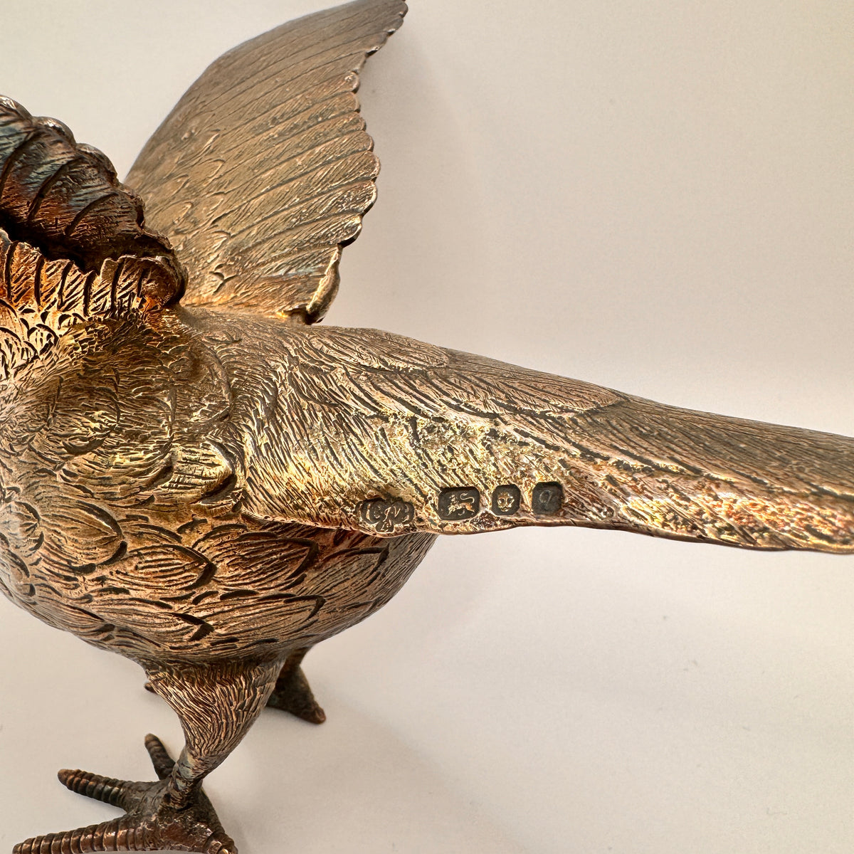 Sterling White Silver Pheasant Figurine – view 5