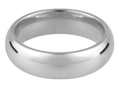 9ct White Gold Court Wedding Ring - 5mm width