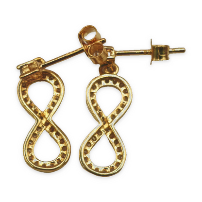 Yellow Sterling Silver Infinity Drop Earrings – view 6